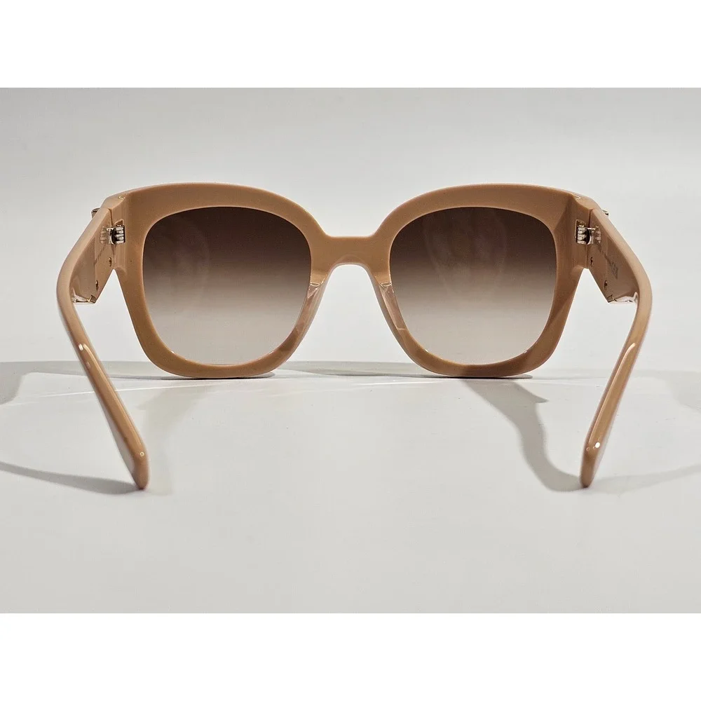 Fendi FF 0451/S Sunglasses Women Beige Brown Gradient Oversized Square Butterfly